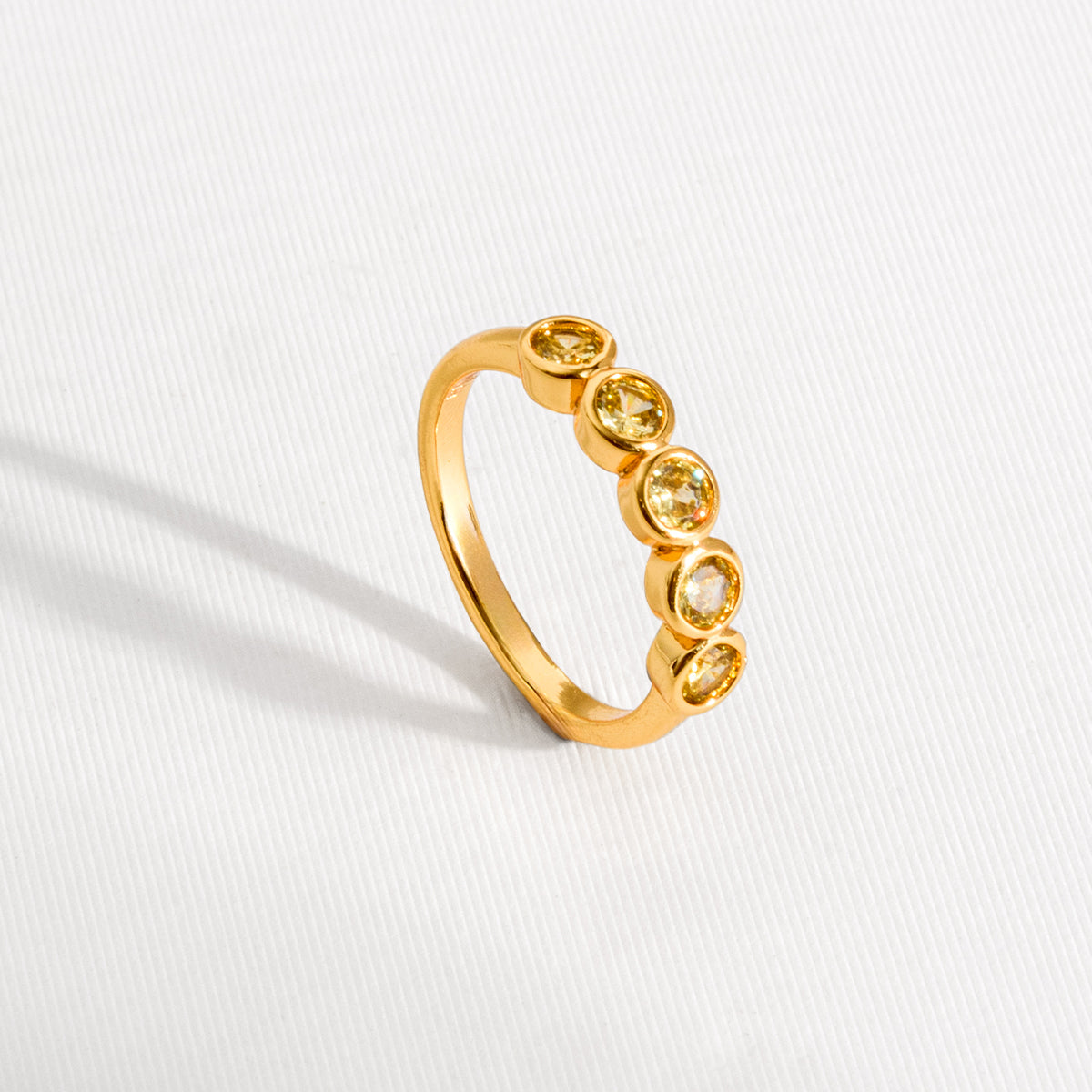 ANEL OLHO GIPSY ZIRCÔNIA DOURADO