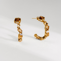 BRINCO ARGOLA NUANCES MARROM DOURADO